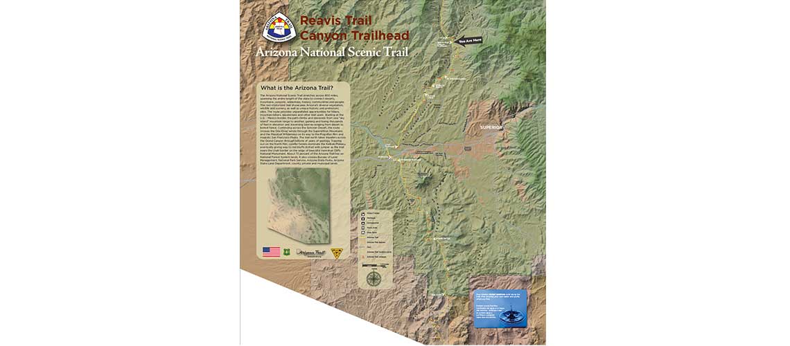 Arizona Trails kiosk map