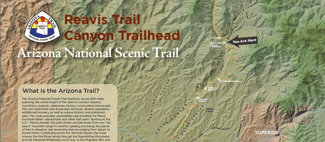 Arizona Trails kiosk map