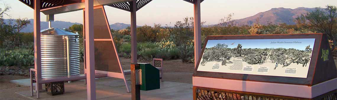 Water harvesting station at Julian Wash Linear Park