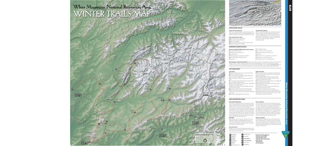 White Mountains Alaska kiosk map