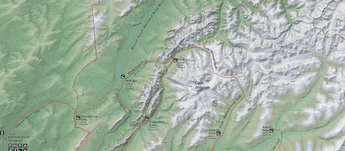 White Mountains Alaska kiosk map