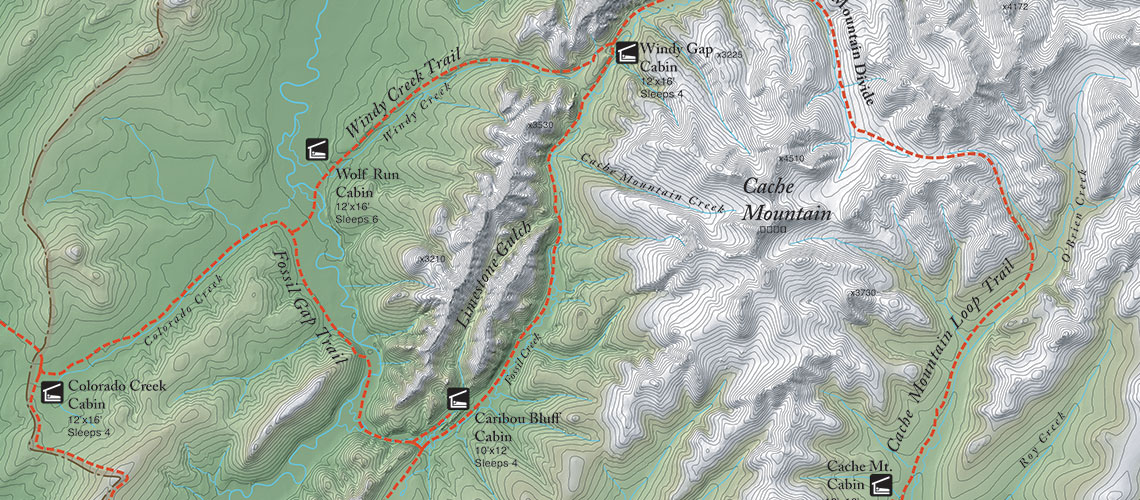 White Mountains Alaska kiosk map